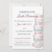 ブライダルティーパーティーティーポット結婚ズブランチ 招待状 (裏面)