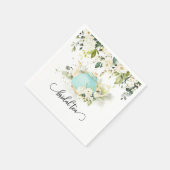 ブライダルティーパーティーナプキン – ブルーWC スタンダードカクテルナプキン (角)