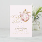 ブライダルティーパーティーピンクチノワセリーブライダルシャワー 招待状 (スタンド正面)