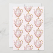 ブライダルティーパーティーピンクチノワセリーブライダルシャワー 招待状 (裏面)