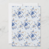 ブライダルティーパーティーブルーチノワセリーブライダルシャワー 招待状 (裏面)