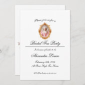 ブライダルティーパーティーマリーアントワネットバロック 招待状 (正面/裏面)