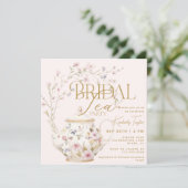 ブライダルティーパーティーワイルドフラワーブライダルシャワー 招待状 (スタンド正面)