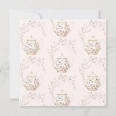 ブライダルティーパーティーワイルドフラワーブライダルシャワー 招待状 (裏面)