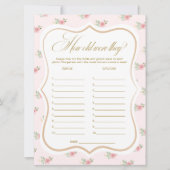 ブライダルティーパーティー年齢のゲームカードを推測 招待状 (正面)