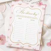 ブライダルティーパーティー年齢のゲームカードを推測 招待状