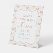 ブライダルティーパーティー数の推測キス 台座サイン (正面)