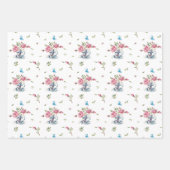 ブライダルティーパーティー水彩色 ラッピングペーパーシート (正面)