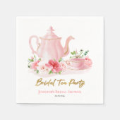 ブライダルティーパーティー | ギルドピンクブライダルシャワー スタンダードカクテルナプキン (正面)