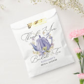 ブライダルティーパープルティーポットブライダルシャワー フェイバーバッグ (封をした状態)