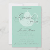 ブライダルティーブライダルシャワーブランチまたはルンチョン 招待状 (正面)