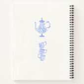 ブライダルティーブルー中国ホワイトレースシャワーギフトリスト ノートブック (裏面)