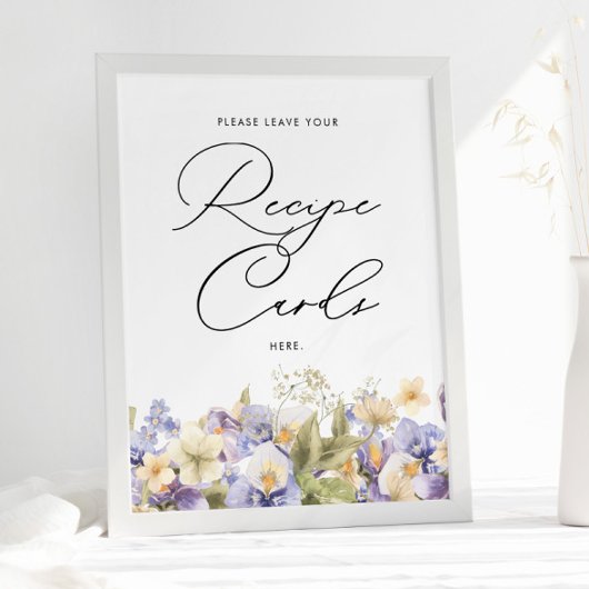 ブライダルティーレシピカードブライダルシャワー ポスター