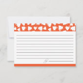 ブライダルティーレシピカード – オレンジ (裏面)