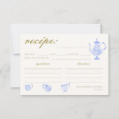 ブライダルティー中国セットレースシャワーレシピカード (正面)