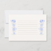 ブライダルティー中国セットレースシャワーレシピカード (裏面)