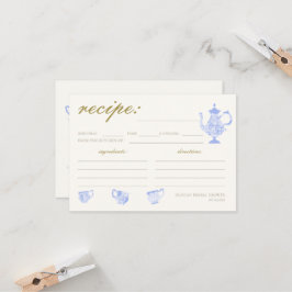 ブライダルティー中国セットレースシャワーレシピカード