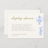 ブライダルティー中国ディスプレイシャワー囲いカード エンクロージャーカード (正面/裏面)
