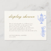 ブライダルティー中国ディスプレイシャワー囲いカード エンクロージャーカード (正面)