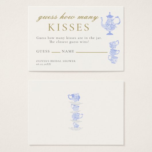 ブライダルティー中国レース推測何人のキスゲーム (正面&裏面)