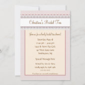 ブライダルティー パーソナライズ パーティー インビテーション - ピンク (裏面)