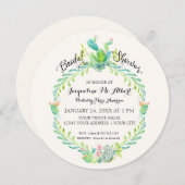 ブライダルデザートカボスウォータカラーカントリー素朴ズ 招待状 (正面/裏面)