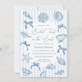 ブライダルトーストオンザコーストシーシェルブライダルシャワー 招待状 (正面)