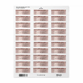 ブライダルドリップスバラRSVP差出人住所スイート16th ラベル (フルシート)