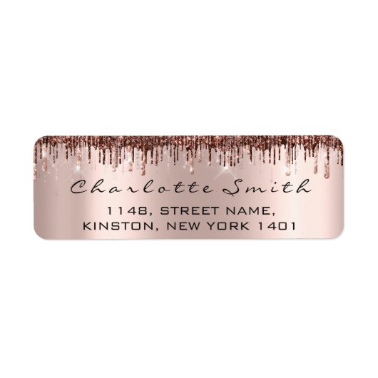 ブライダルドリップバラRSVP差出人住所チョコレート ラベル (正面)