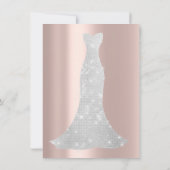 ブライダルドレススパークバラパステルピンクローズダイヤモンド 招待状 (裏面)