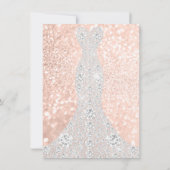 ブライダルドレススパークバラVIP赤面バラダイヤモンド 招待状 (裏面)