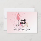 ブライダルドレス変更ピンクギフト証明書 (正面)