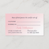 ブライダルドレス変更ピンク 紹介カード (裏面)