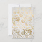 ブライダルバースデーパーティーバラ絵を描フローラマスタード 招待状 (裏面)