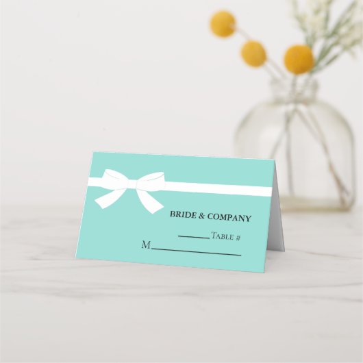 ブライダルパーソナライズされたありがとうパーティー表 プレイスカード (正面)