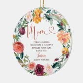 ブライダルパーソナライズされたグロムスマンBridesmaid Ceramic O セラミックオーナメント (左)