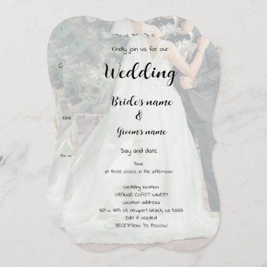 ブライダルパーティお祝い 招待状 (正面/裏面)