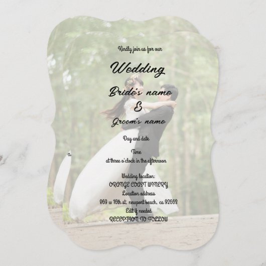 ブライダルパーティお祝い 招待状 (正面/裏面)