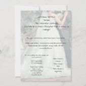 ブライダルパーティお祝い 招待状 (裏面)