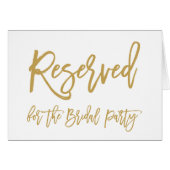 ブライダルパーティのために確保されるシックな手の教養がある金ゴールド (正面横)