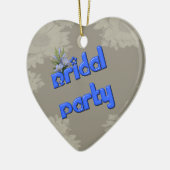 ブライダルパーティのカスタマイズ可能な結婚式のオーナメント セラミックオーナメント (左)