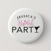 ブライダルパーティのカスタムなチーム花嫁のカクテルはPinに記章を付けます 缶バッジ (正面)