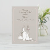 ブライダルパーティの要求カード 招待状 (スタンド正面)