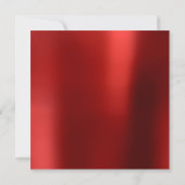 ブライダルパーティのFotoの幾何学の赤いルビー色の金属 招待状 (裏面)