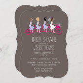 ブライダルパーティオンバイクブライダルシャワー招待 招待状 (正面/裏面)