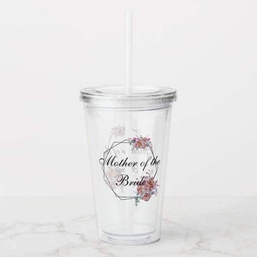 ブライダルパーティカスタマイズギフトお母さん アクリルタンブラー (正面)