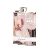 ブライダルパーティカスタムバラ金ゴールドオーキッドフローラ フラスク (左)