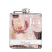 ブライダルパーティカスタムバラ金ゴールドオーキッドフローラ フラスク (正面)