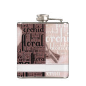 ブライダルパーティカスタムバラ金ゴールドオーキッドフローラ フラスク (裏面)