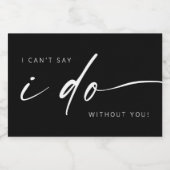 ブライダルパーティカスタムミニワきらめくインボトルラボ スパークリングワインラベル (シングルラベル)